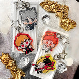 Porte-clés acryliques holographiques personnalisés double face même conception